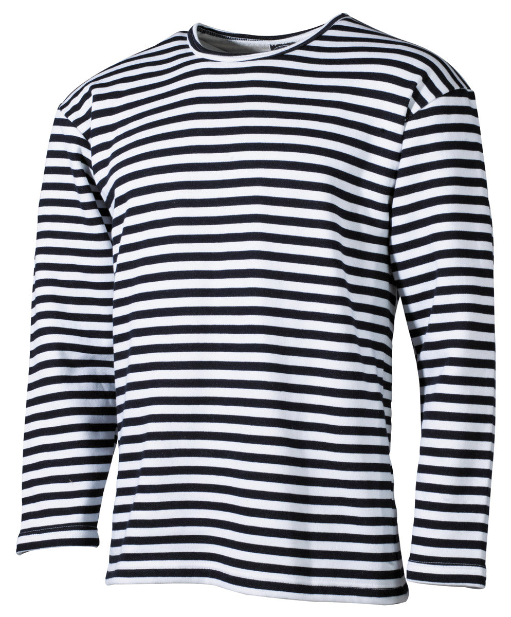 Russ. Marine Shirt,weiß-blau, langarm, Winter