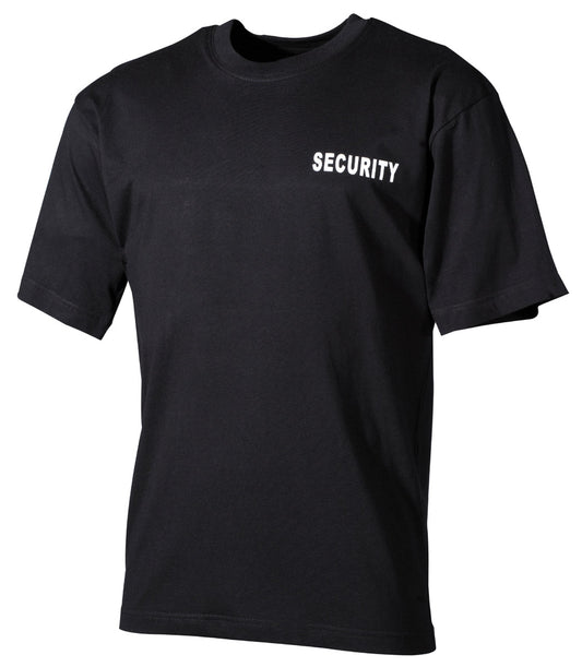 T-Shirt, schwarz,Security, bedruckt