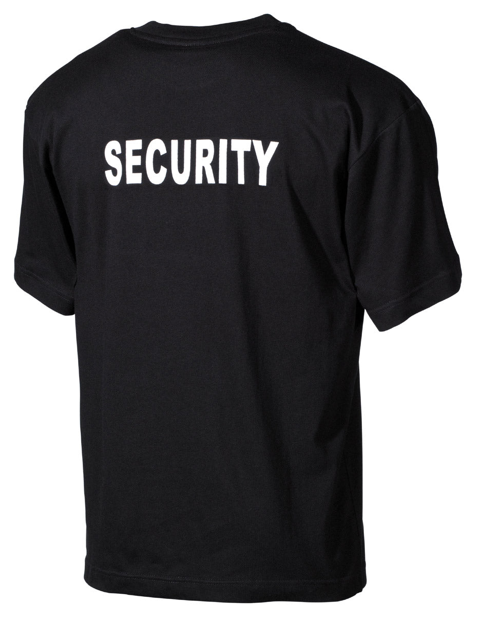 T-Shirt, schwarz,Security, bedruckt