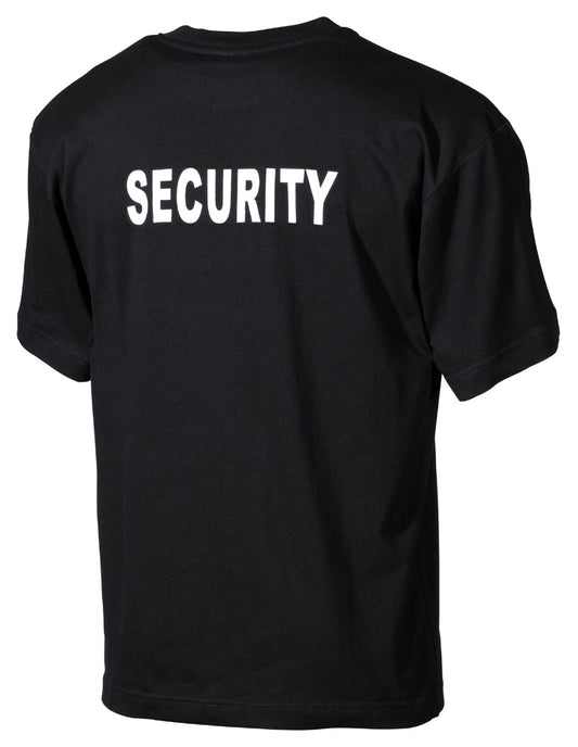 T-Shirt, schwarz,Security, bedruckt