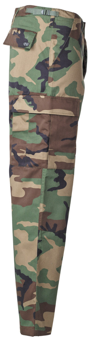 US Kampfhose, BDU, woodland,Knie- und Gesäßverstärkung
