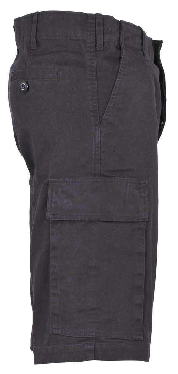 BW Moleskin Bermuda, schwarz-stonewashed