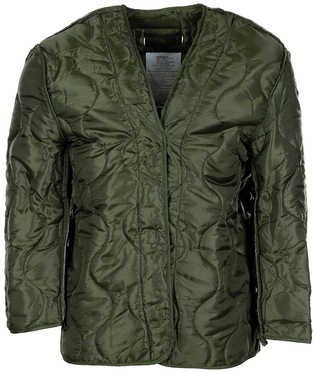 US Feldjacke M65, oliv,m. auskn. Steppfutter