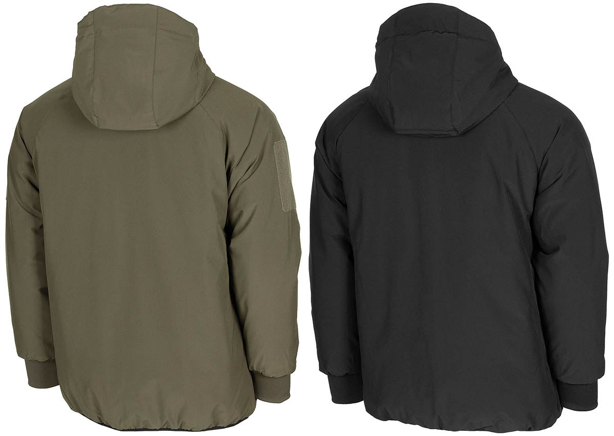 Thermojacke, wendbar,oliv/schwarz