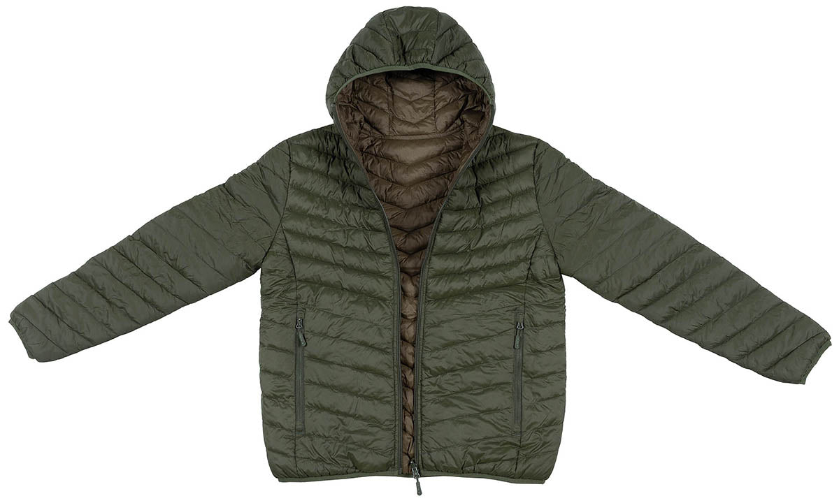 Thermojacke, wendbar, gesteppt, oliv/braun