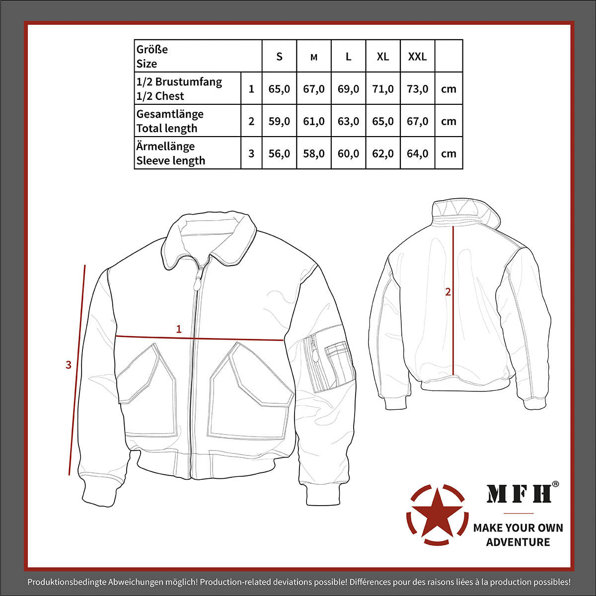 US CWU Pilotenjacke, navyblau