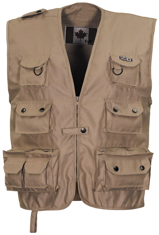 Outdoor Weste, khaki,schwere Ausführung