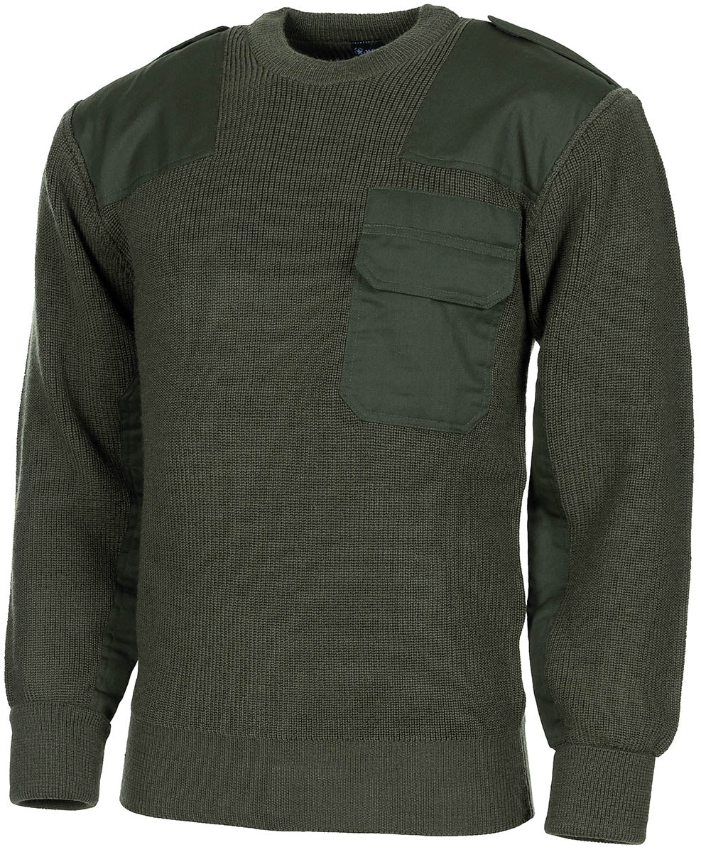 BW Pullover, mit Brusttasche,oliv