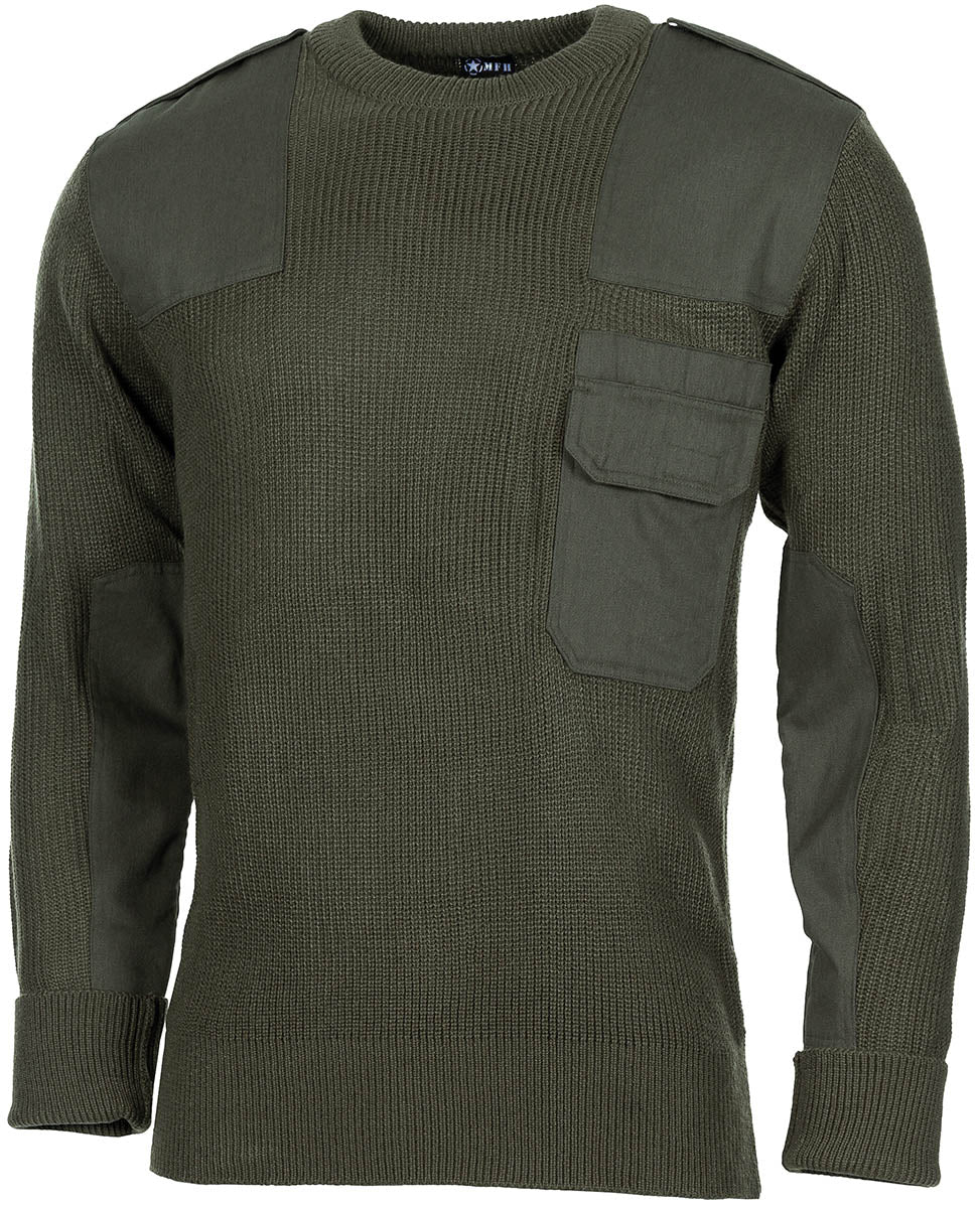 BW Pullover, mit Brusttasche,oliv