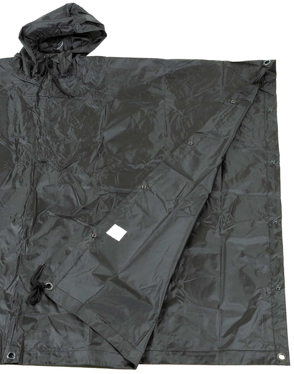 Poncho, Rip Stop,schwarz, ca. 144 x 223 cm