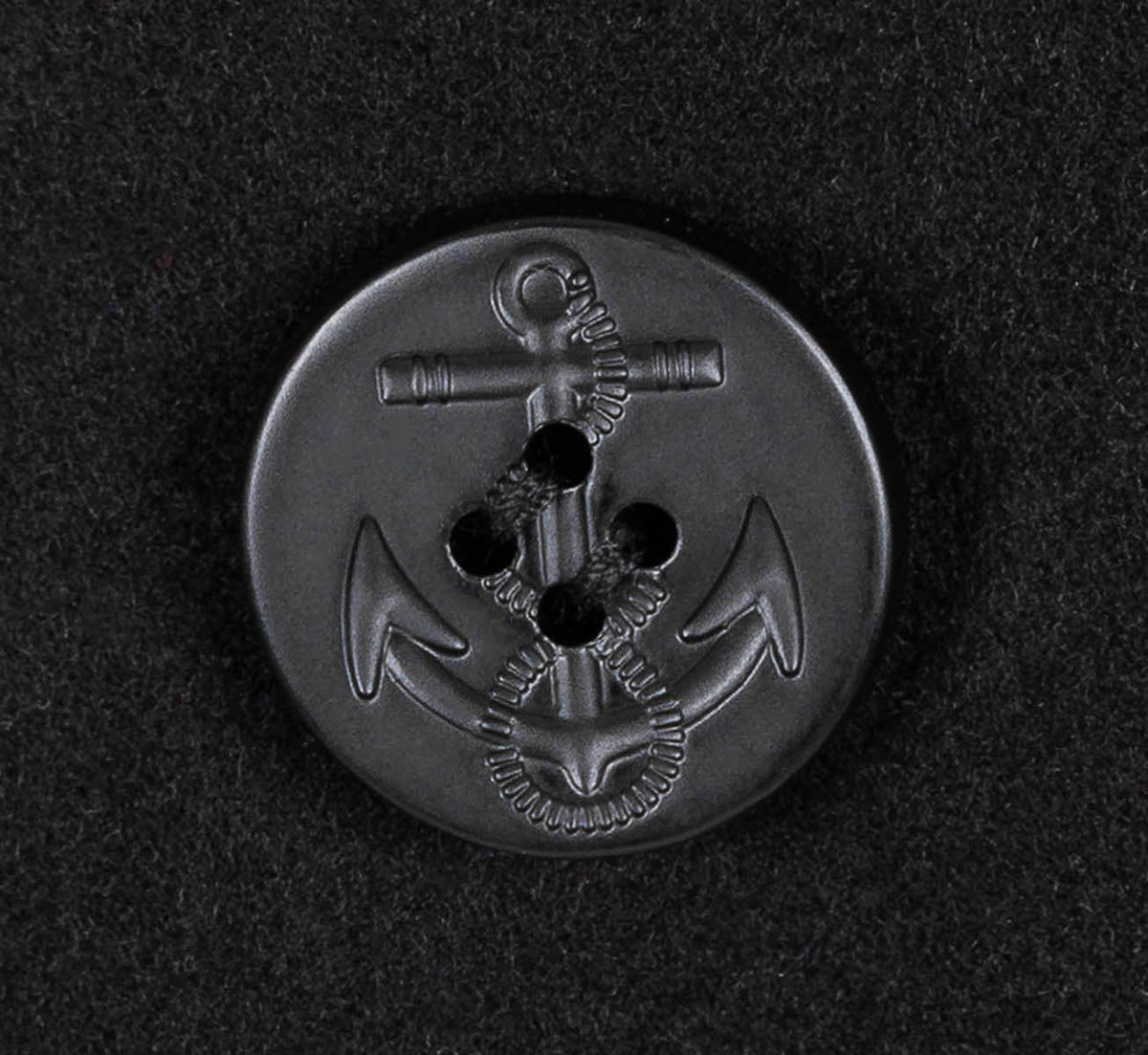 US Pea Coat, schwarz,mit schwarzen Knöpfen