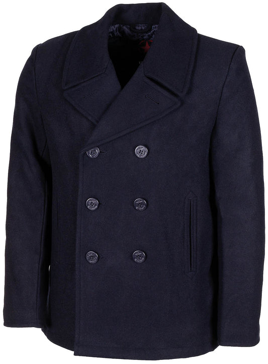 US Pea Coat, blau,mit blauen Knöpfen