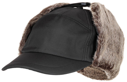 Winter Cap, "Trapper",schwarz