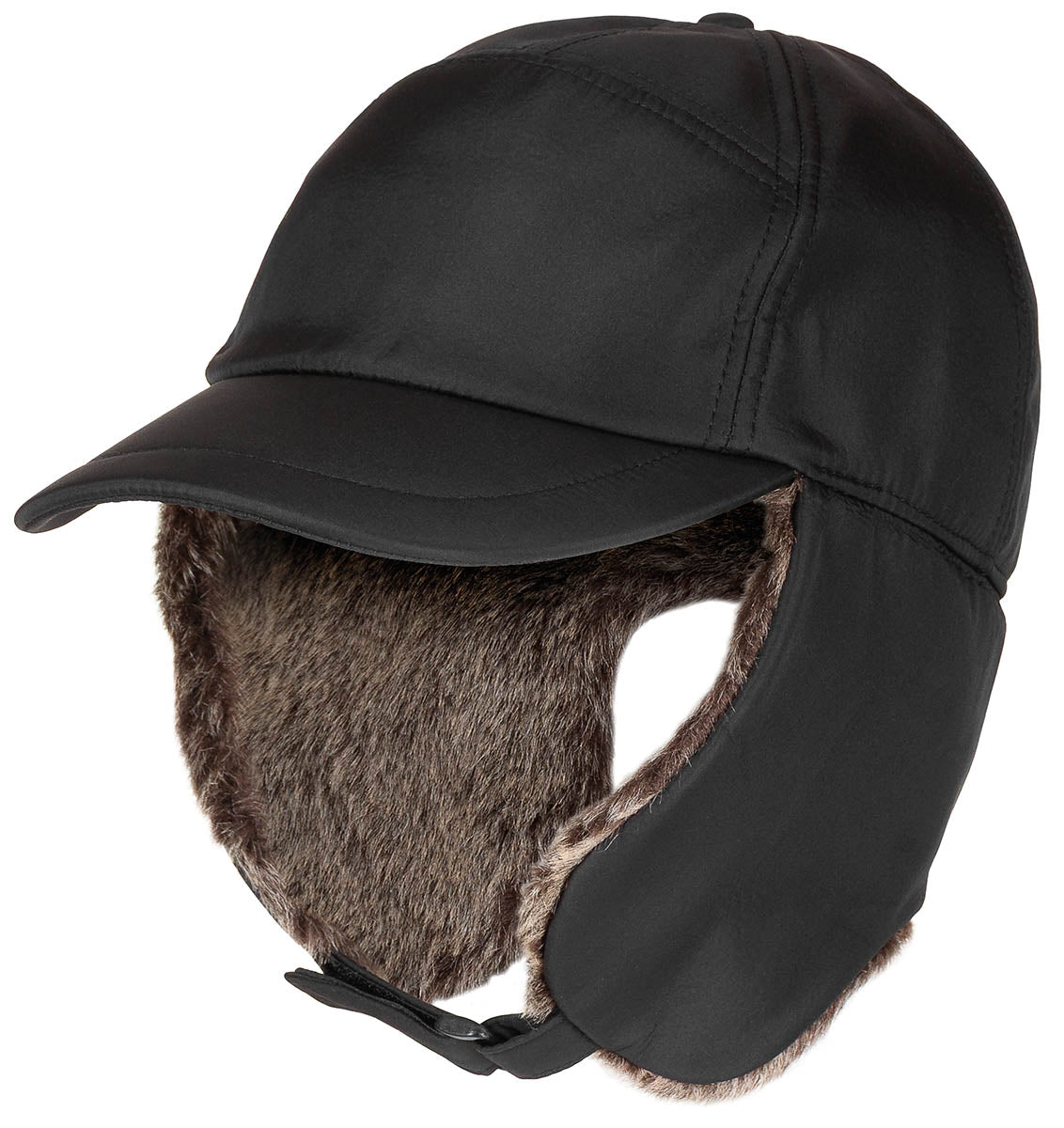 Winter Cap, "Trapper",schwarz