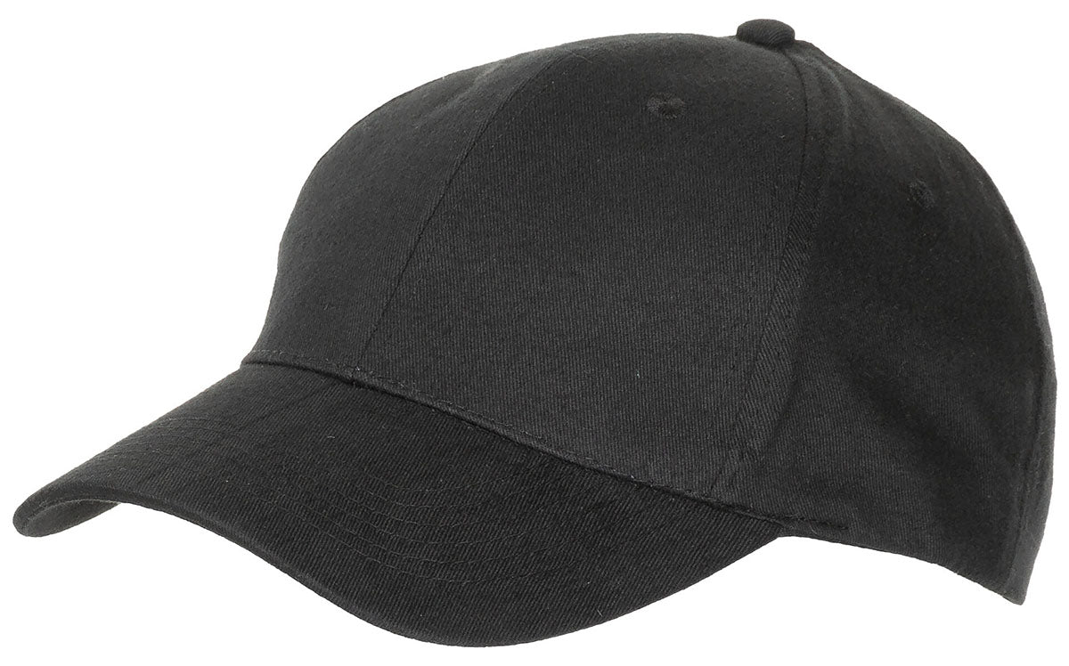 BB Cap, flach, schwarz,gebürstet