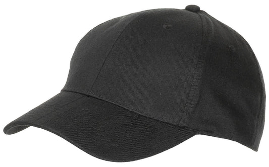 BB Cap, flach, schwarz,gebürstet