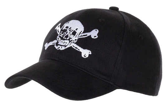 BB Cap, flach, "Totenkopf",schwarz