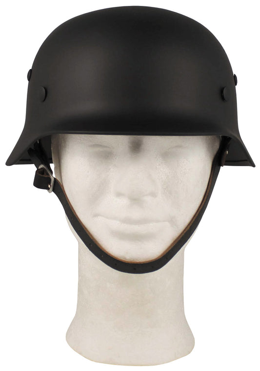 Stahlhelm WW II, schwarz,mit Leder-Innenteil