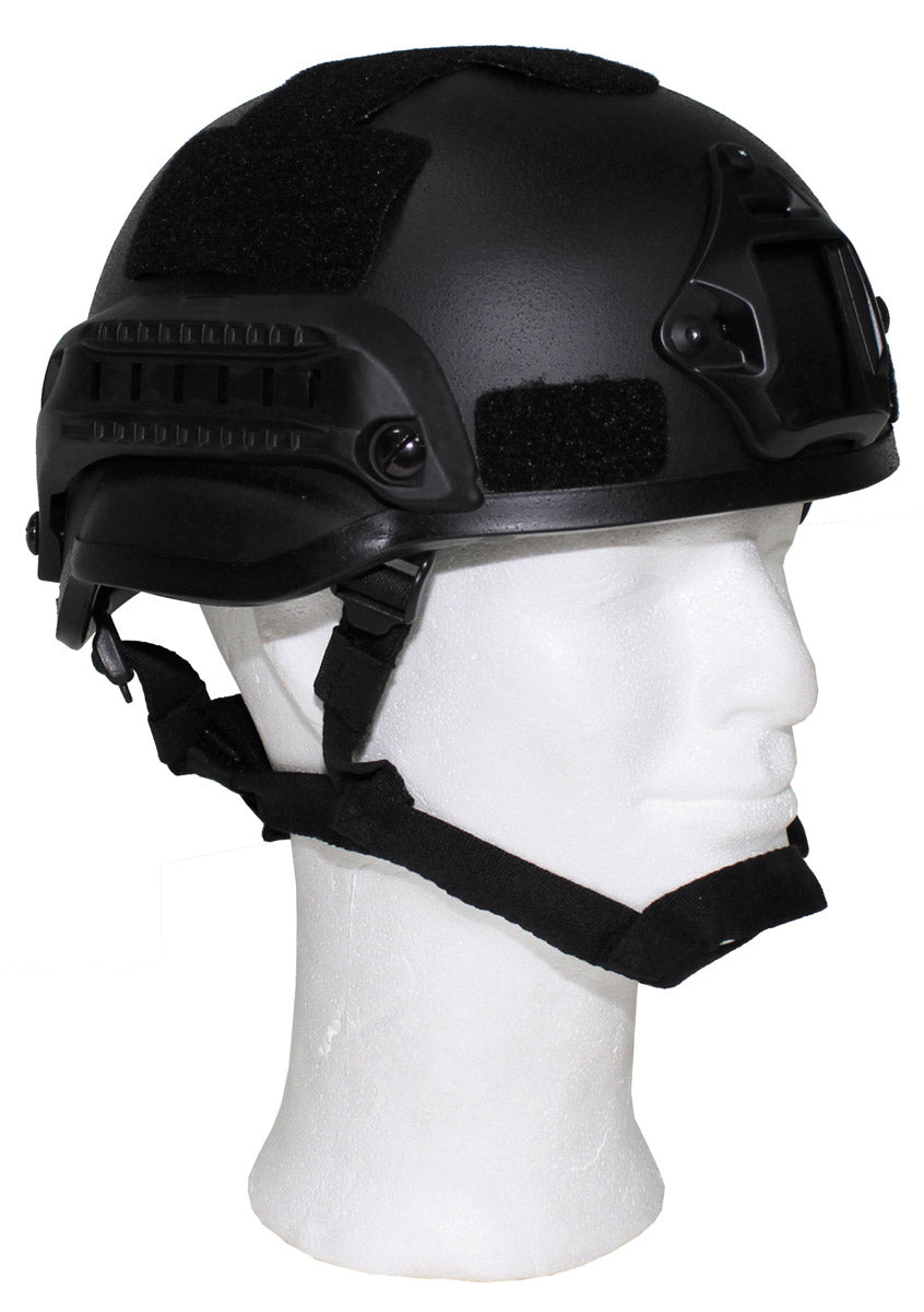US Helm, "MICH 2002", Rails,schwarz, ABS-Kunststoff