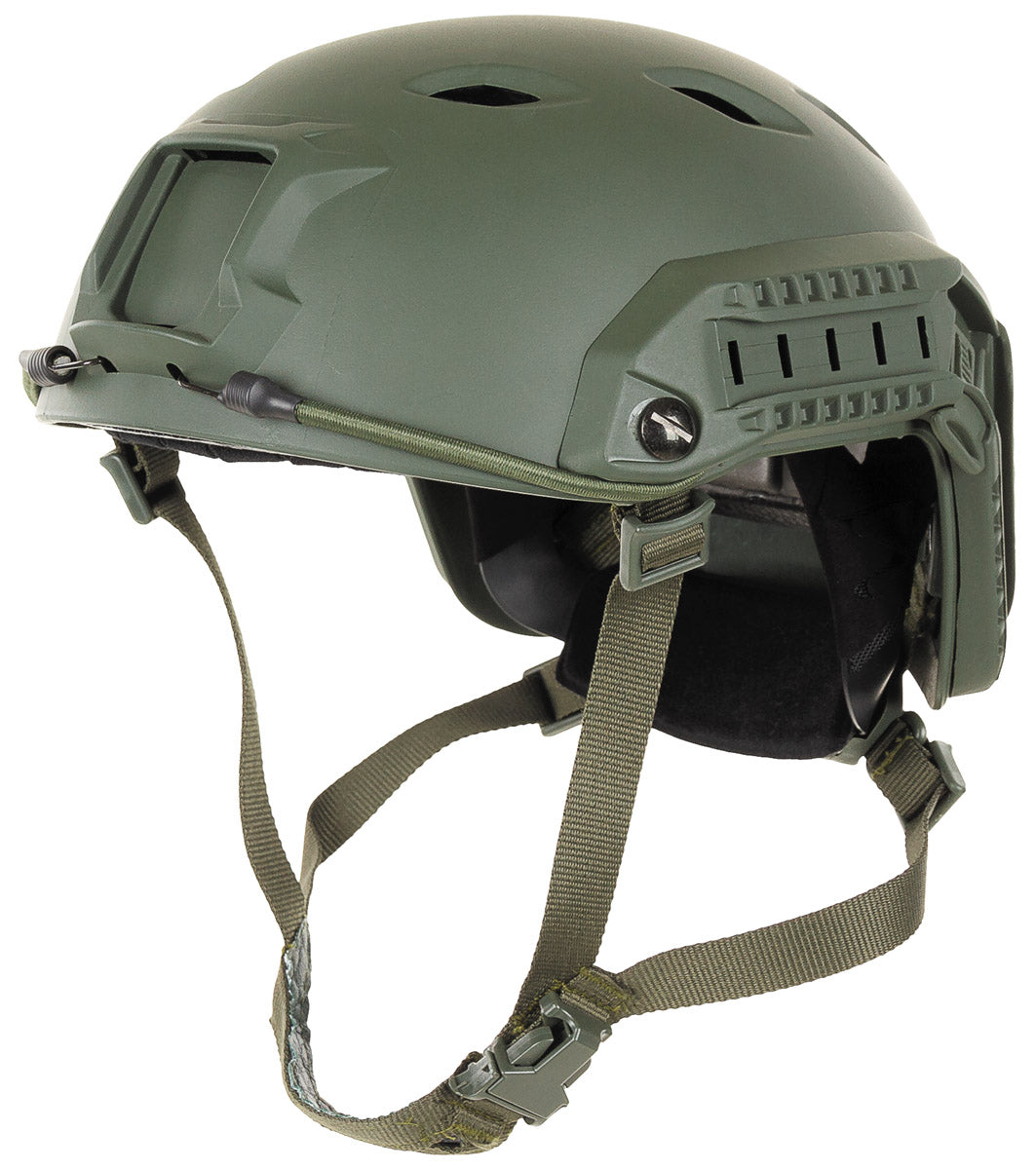 US Helm, FAST-Fallschirmjäger,oliv, Rails, ABS-Kunststoff