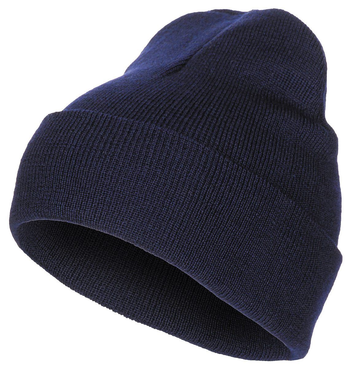 Rollmütze, 100 % Wolle,fein gestrickt, blau