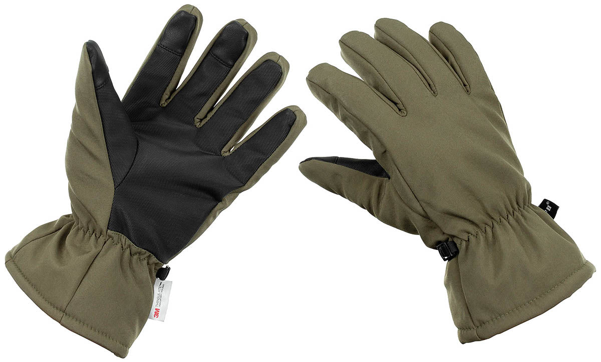 Fingerhandschuhe, Softshell,oliv, 3M┘ Thinsulate┘