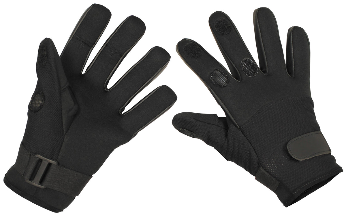 Fingerhandschuhe, "Mesh",Neopren, schwarz