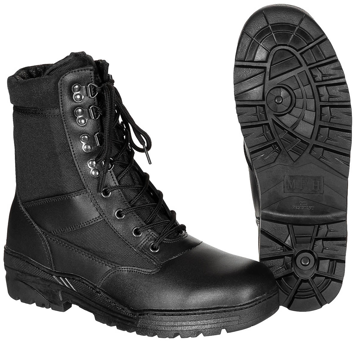 Stiefel, "Security", schwarz,8-Loch, Gummisohle