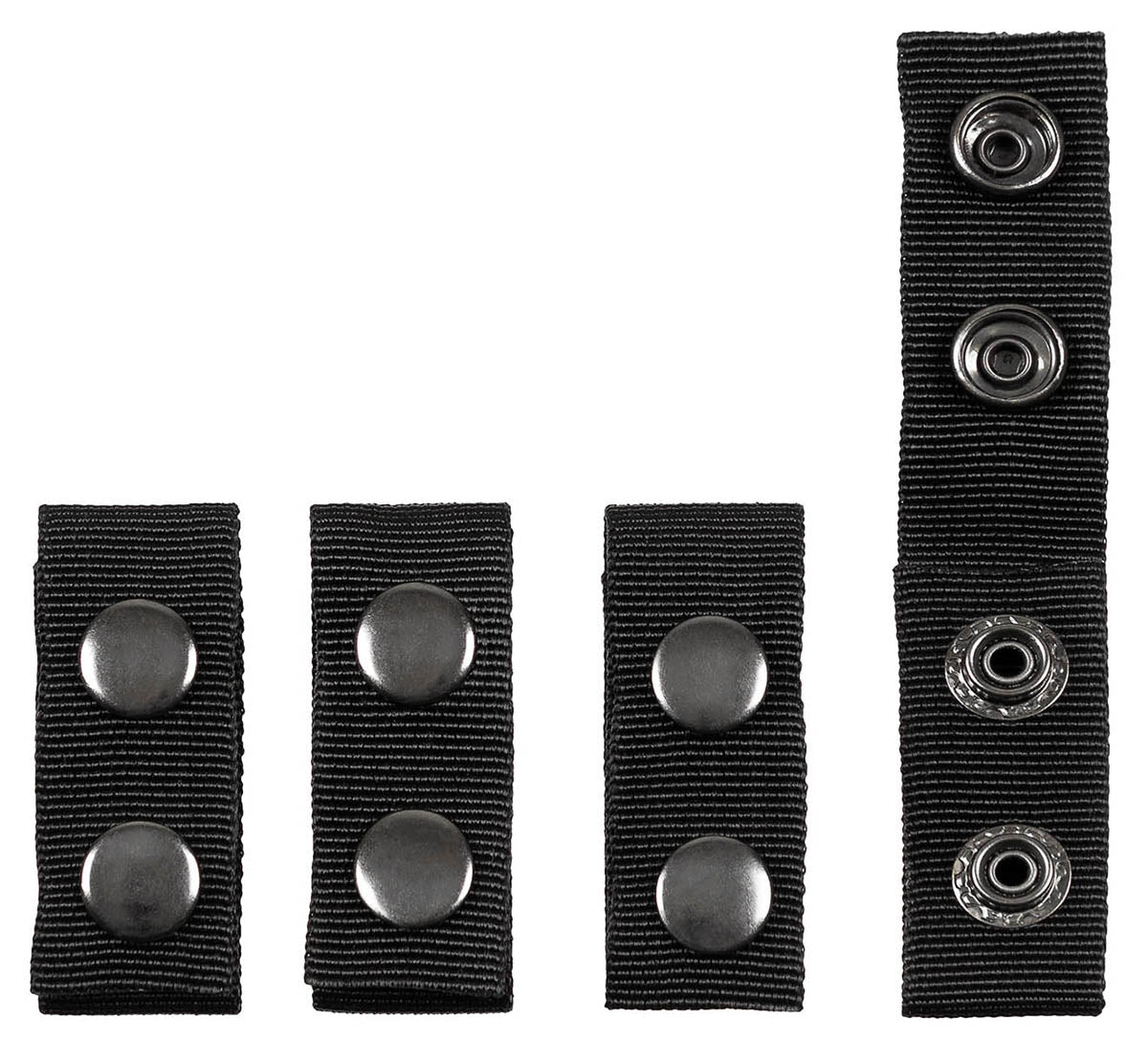 Gürtelhalter, Nylon, 4 Stk.,schwarz, mit 2 Druckknöpfen