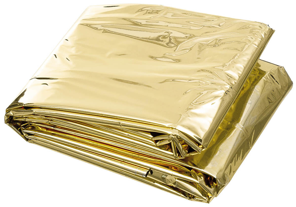 Rettungsdecke, silber- undgoldfarben beschichtet