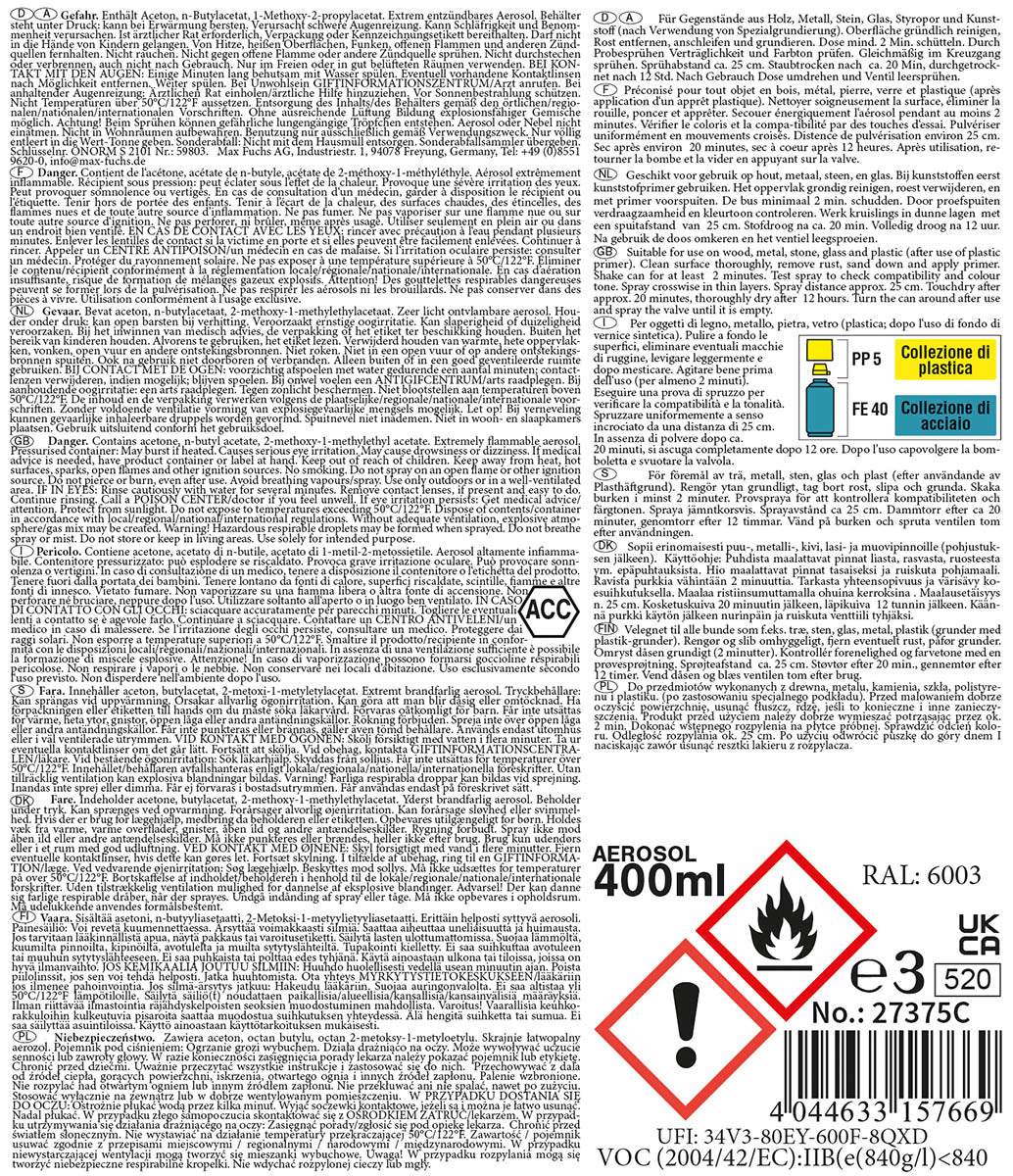 Army Farbspray,NVA GRÜN, matt, 400 ml