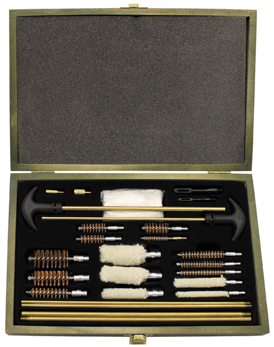 Reinigungsset, für Gewehr undPistole, Multikaliber, Holzbox