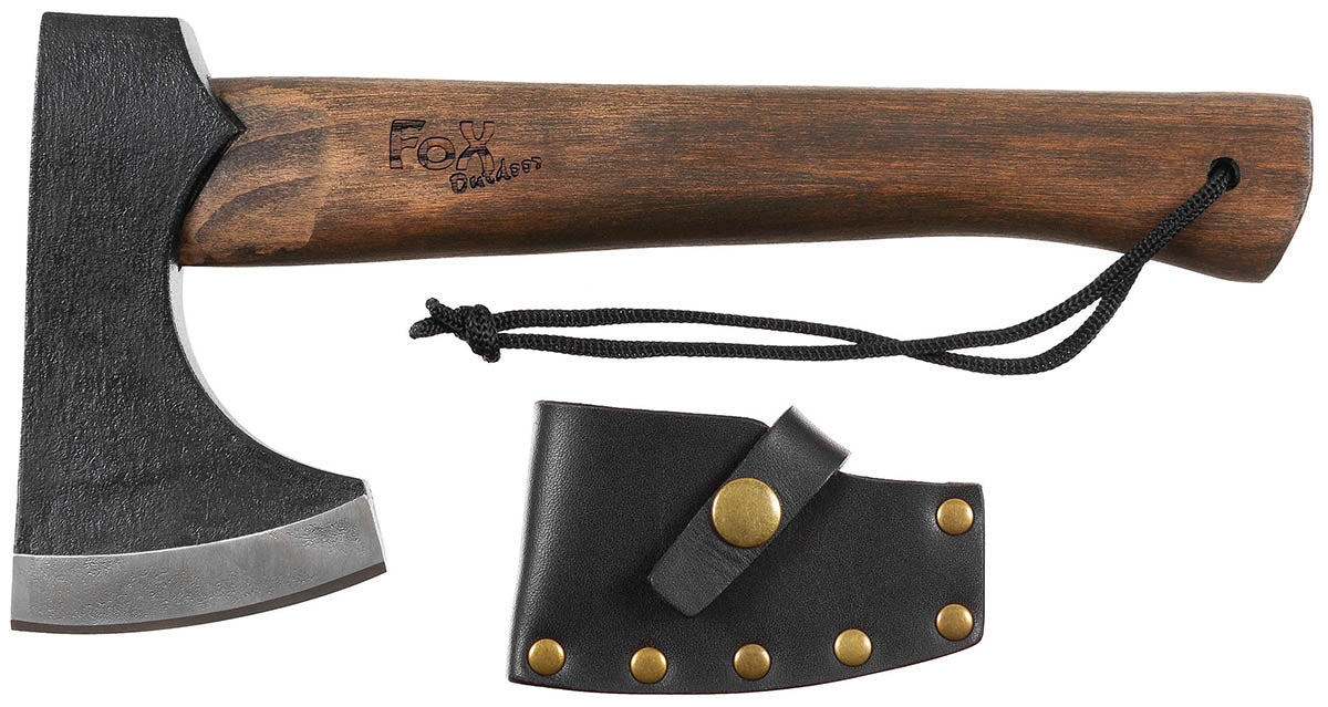 Axt, "Viking", Holzstiel,Lederscheide