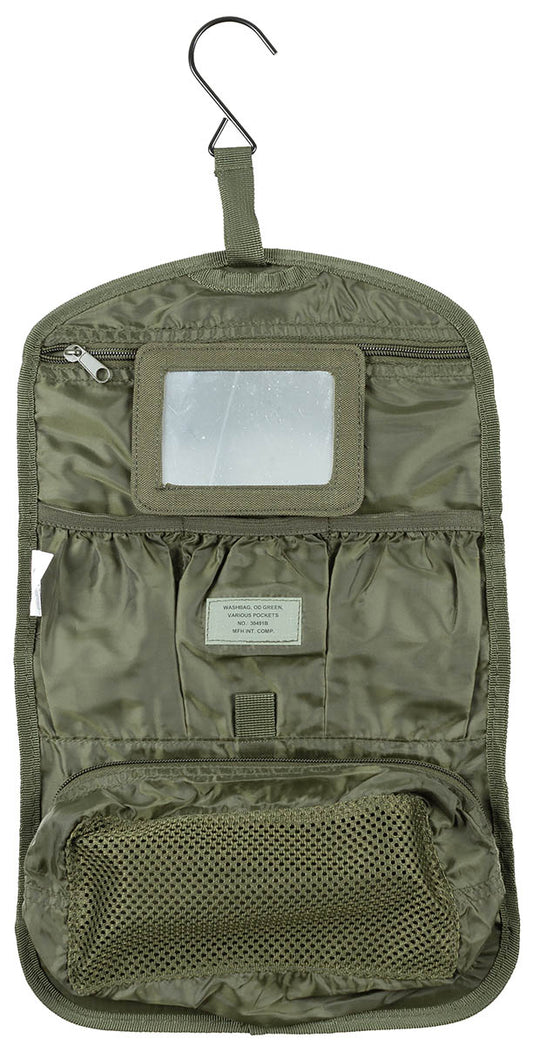 Brit. Waschzeugtasche,rollbar, oliv