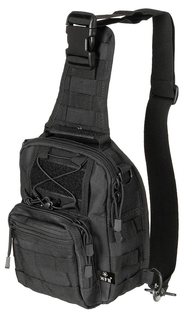 Schulter-Umhängetasche,MOLLE, schwarz