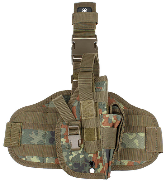 Pistolenbeinholster, "MOLLE",rechts, flecktarn