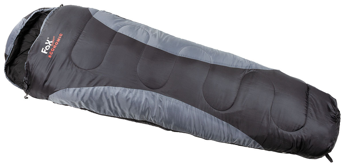 Mumienschlafsack, "Economic",schwarz-grau