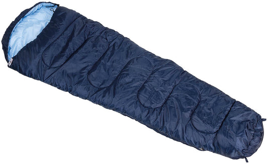 Mumienschlafsack, blau,2-lagige Füllung