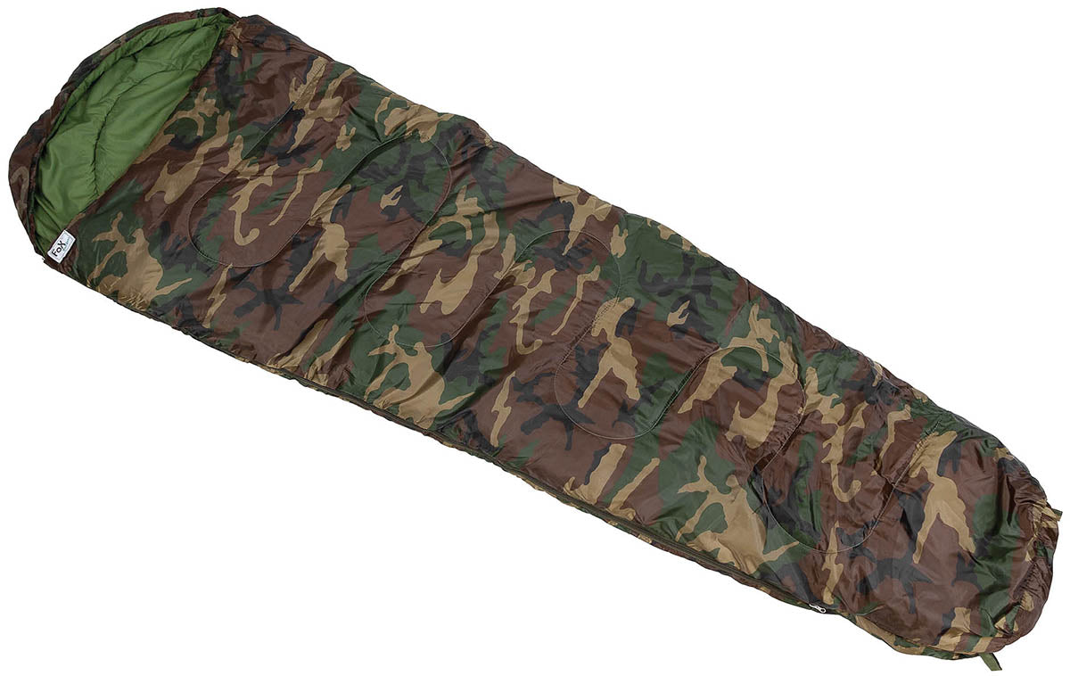 Mumienschlafsack, woodland,2-lagige Füllung