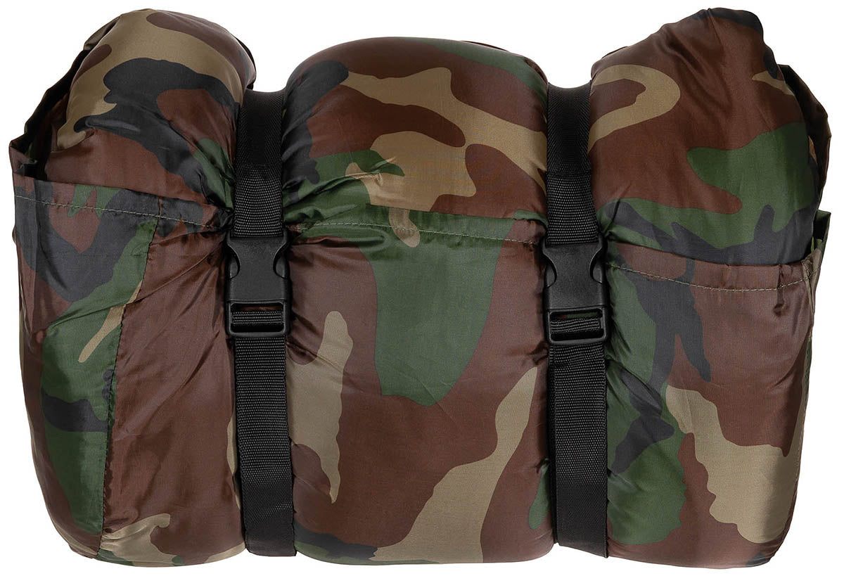Israel. Pilotenschlafsack,woodland, 2-lagige Füllung