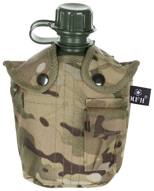 US Plastikfeldflasche, 1 l,Hülle, operation-camo