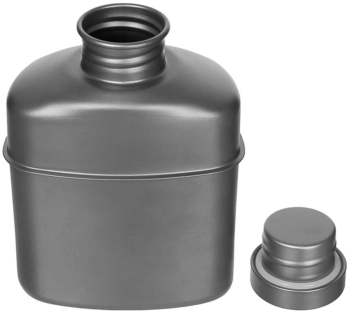 Trinkflasche, Titan,ca. 1 l, mit Tasche
