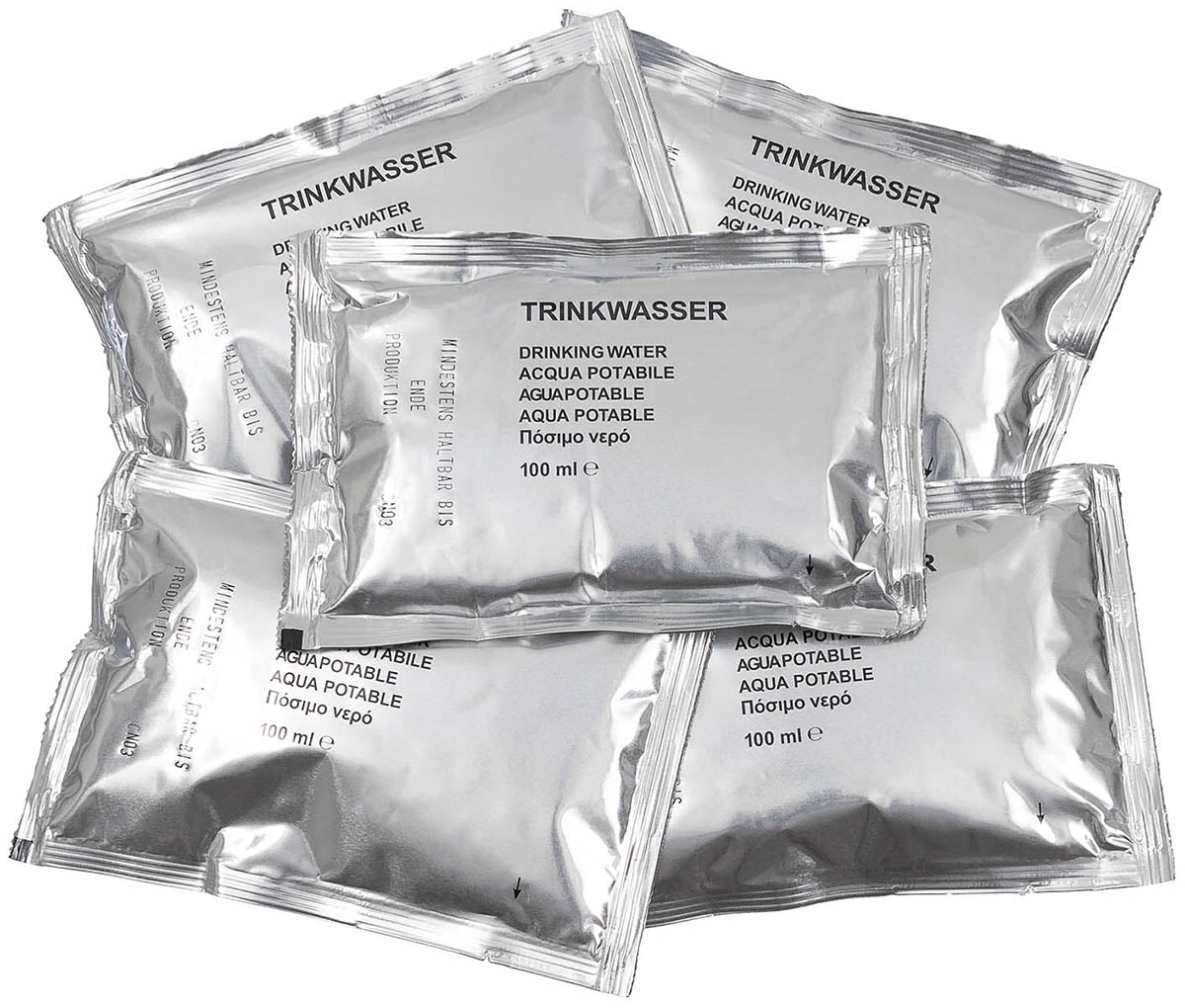 BW Trinkwasser,Pack mit 5 x 100 ml Beutel