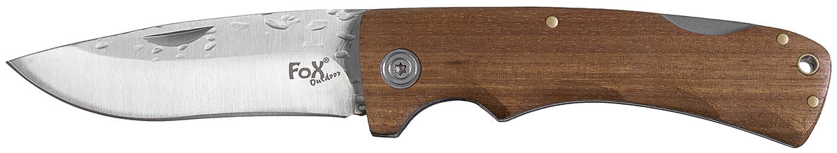 Klappmesser, Holzgriff,Hammerschlagklinge