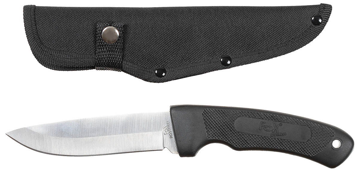 Outdoor Messer, "Hunter",Gummigriff, Scheide