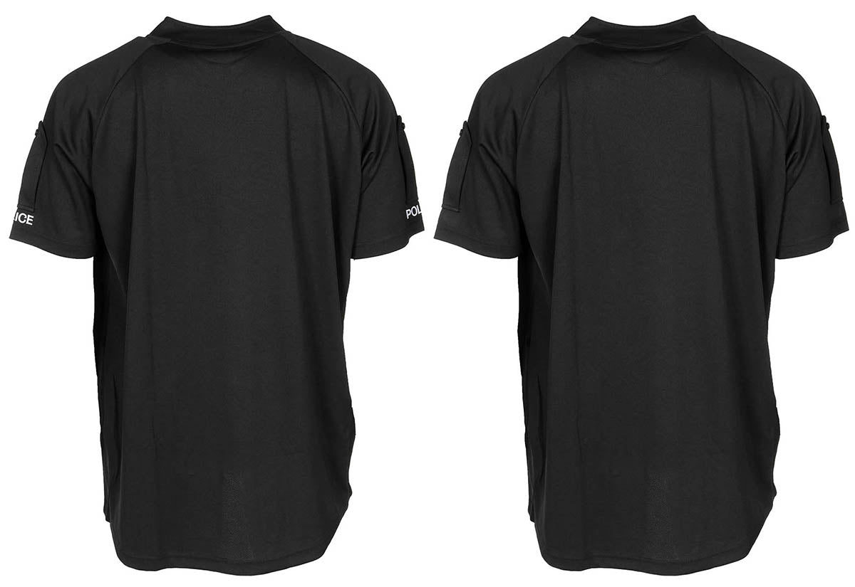 Brit. Funktions-Shirt, Police, schwarz, RV, neuw.