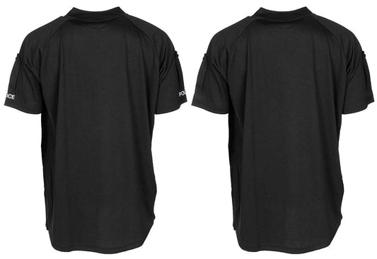 Brit. Funktions-Shirt, Police, schwarz, RV, neuw.