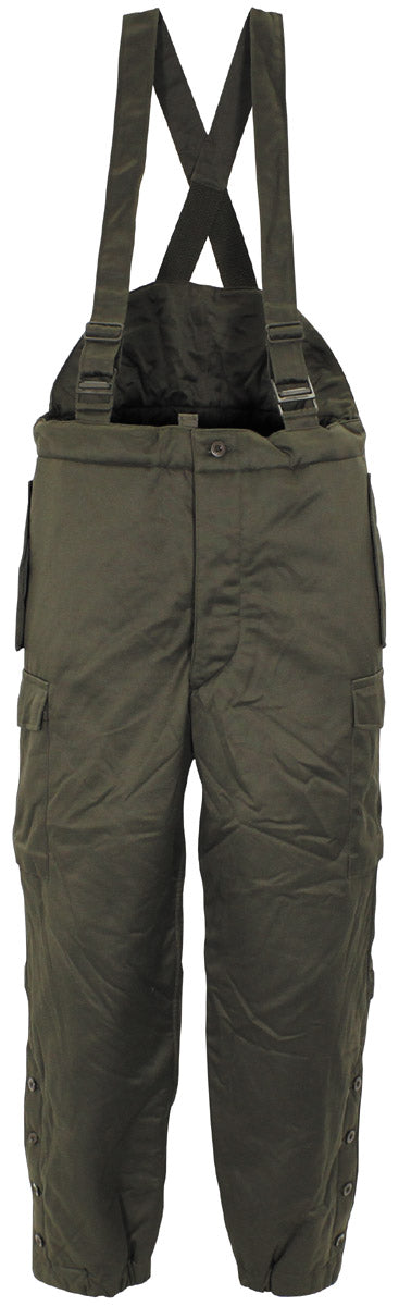 Österr. Thermohose, oliv,mit Träger, neuwertig
