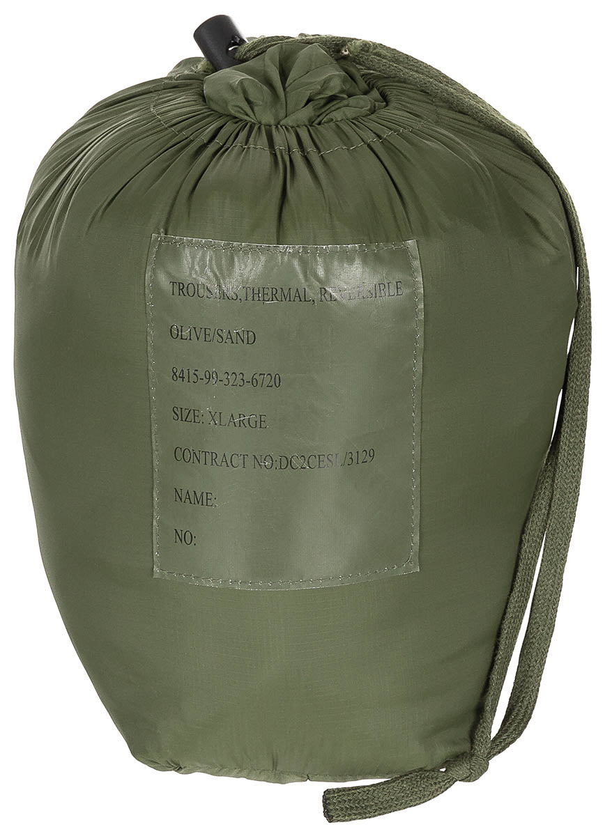 Brit. Thermo-Hose, wendbar,oliv/khaki, neuw.