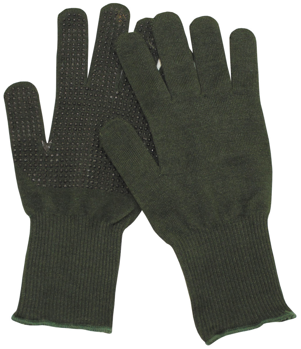 Brit. Fingerhandschuhe, Nomex,oliv, Strick, neuwertig
